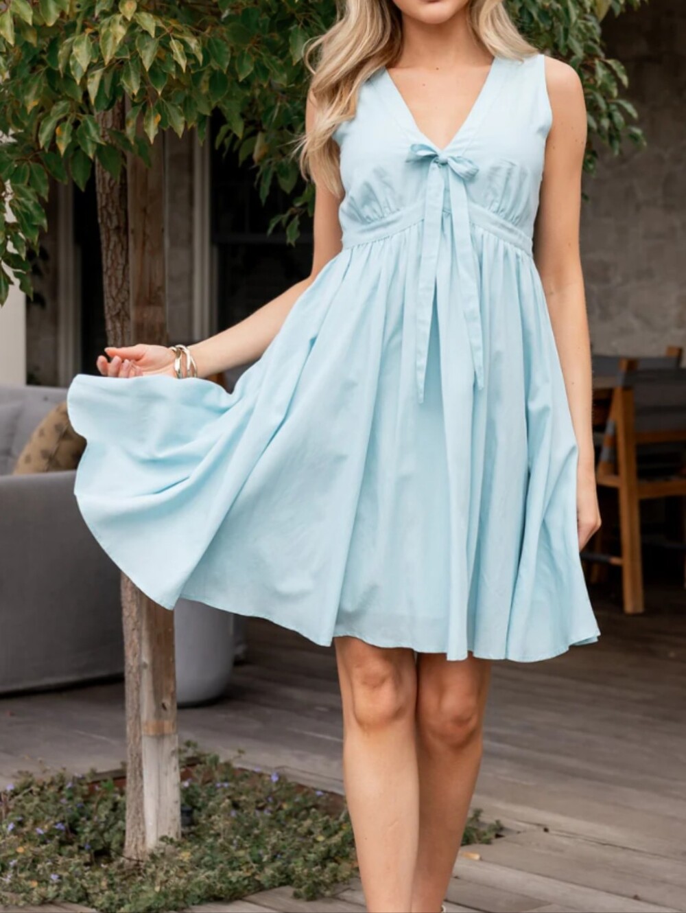 Baltic Born Halsey Short Dress In Electric Light Blue